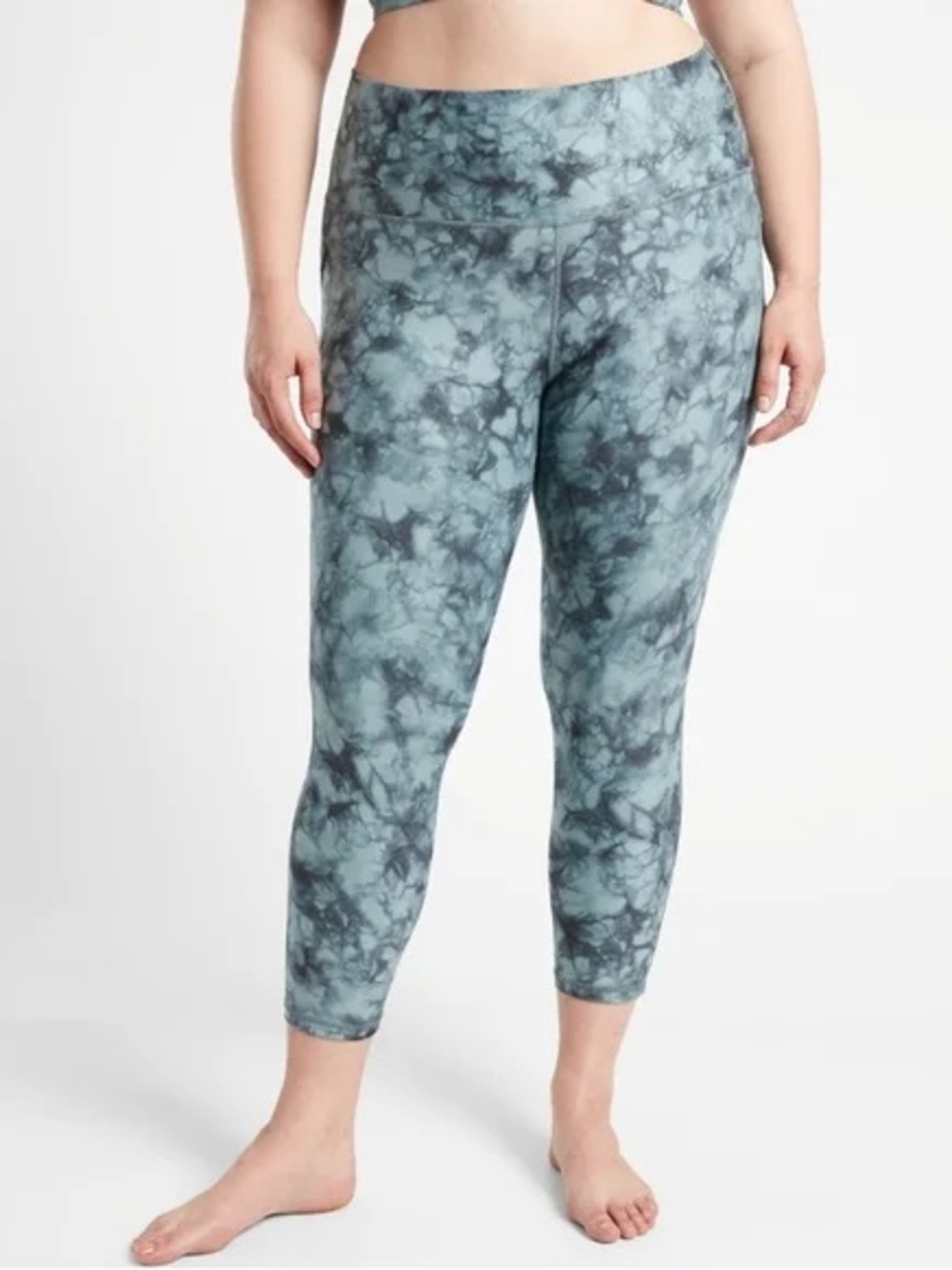 Athleta Salutation Stash Pocket II Printed Space Dye 7/8 Tight Size Large